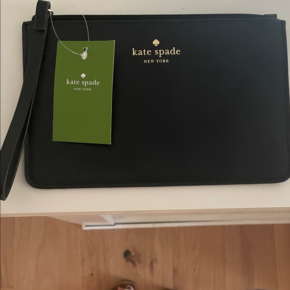 Kate Spade Black Clutch with Wrist Strap